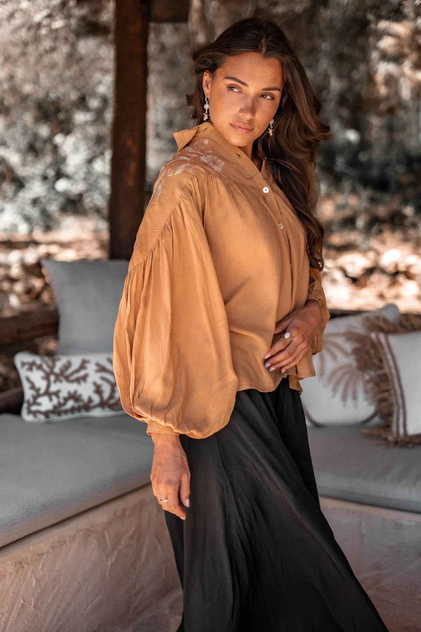 ibzmode Blouse Luciana Romance Brick - Afbeelding 9