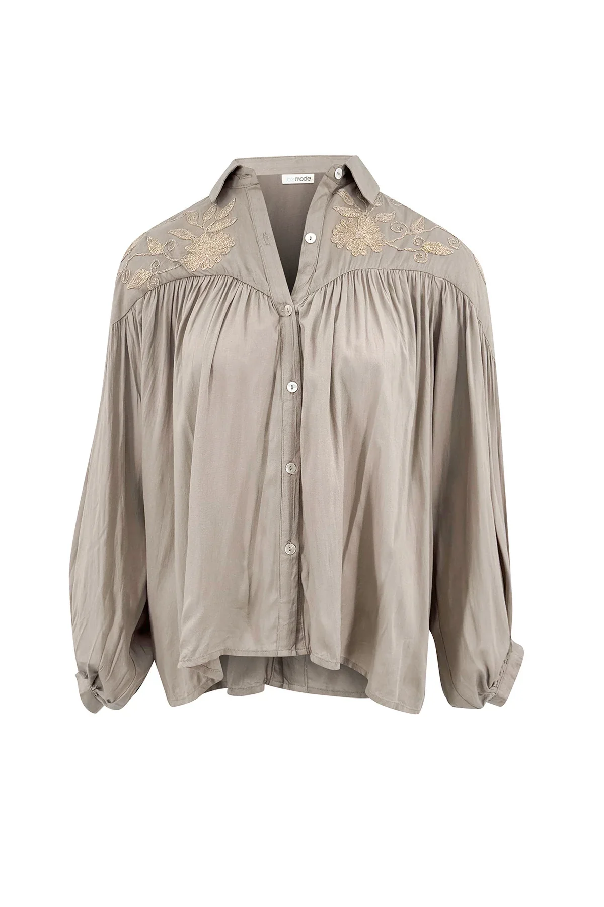 ibzmode Blouse Luciana Romance Light Taupe - Afbeelding 4