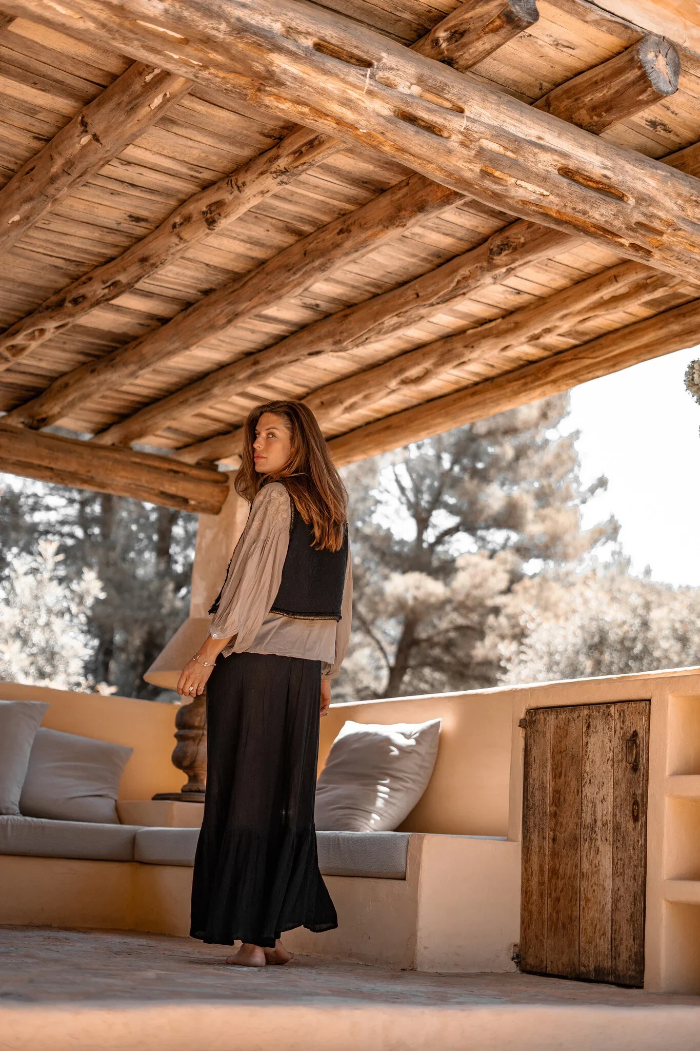 ibzmode Blouse Luciana Romance Light Taupe - Afbeelding 8