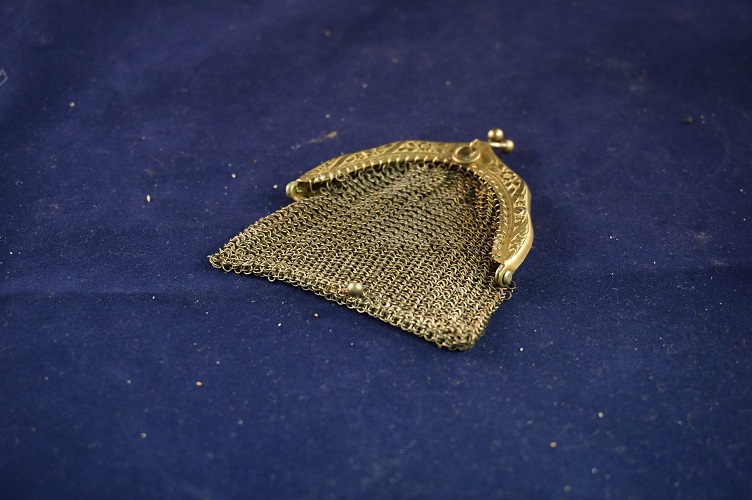 Antiek Alpaca zilveren beugel beurs buidel XXIII - Afbeelding 2