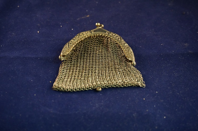 Antiek Alpaca zilveren beugel beurs buidel XXIII - Afbeelding 3