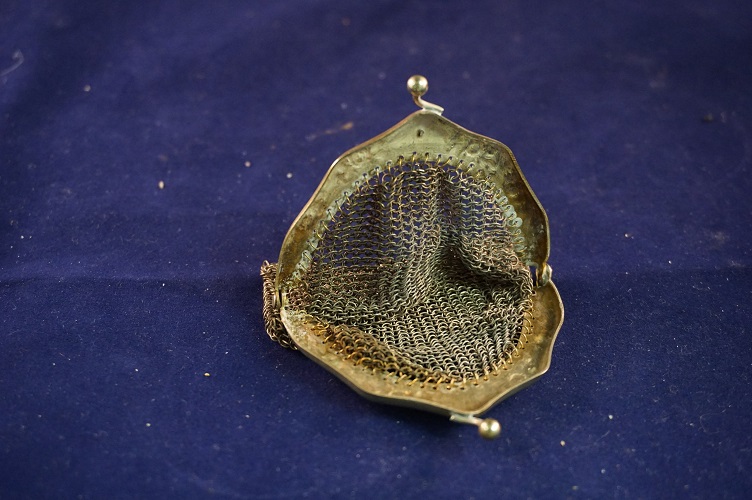 Antiek Alpaca zilveren beugel beurs buidel XXIII - Afbeelding 4