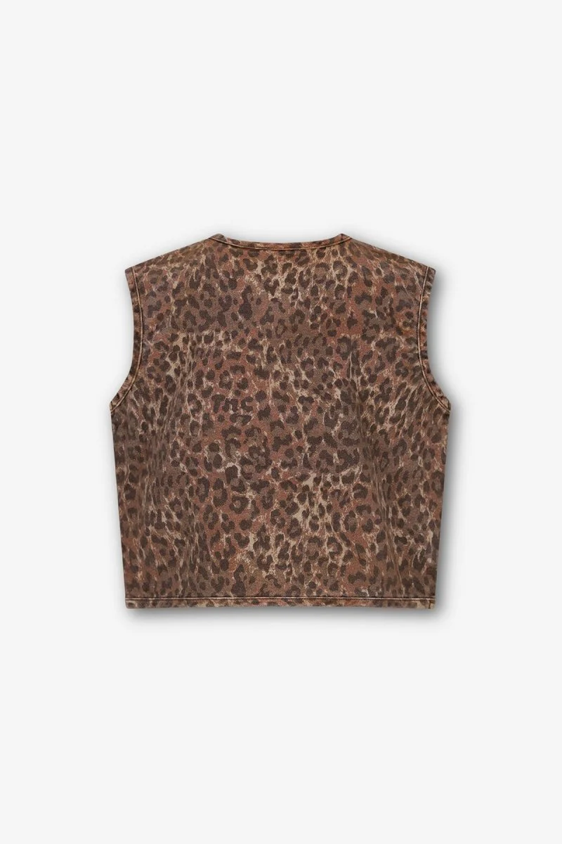 Claes Panter Gilet Bruin - Afbeelding 4
