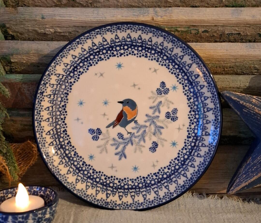 CA 086-3292x Bunzlau Bord 20cm BlueBird by Karolina Sliwinska - Afbeelding 2