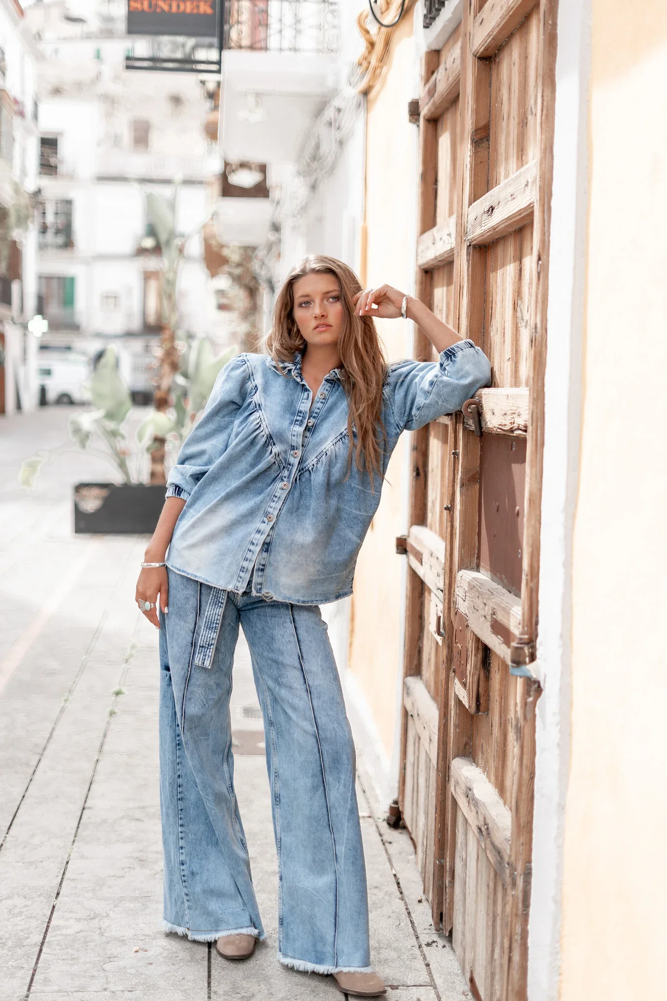 ibzmode Denim Blouse Pancha Blue - Afbeelding 5