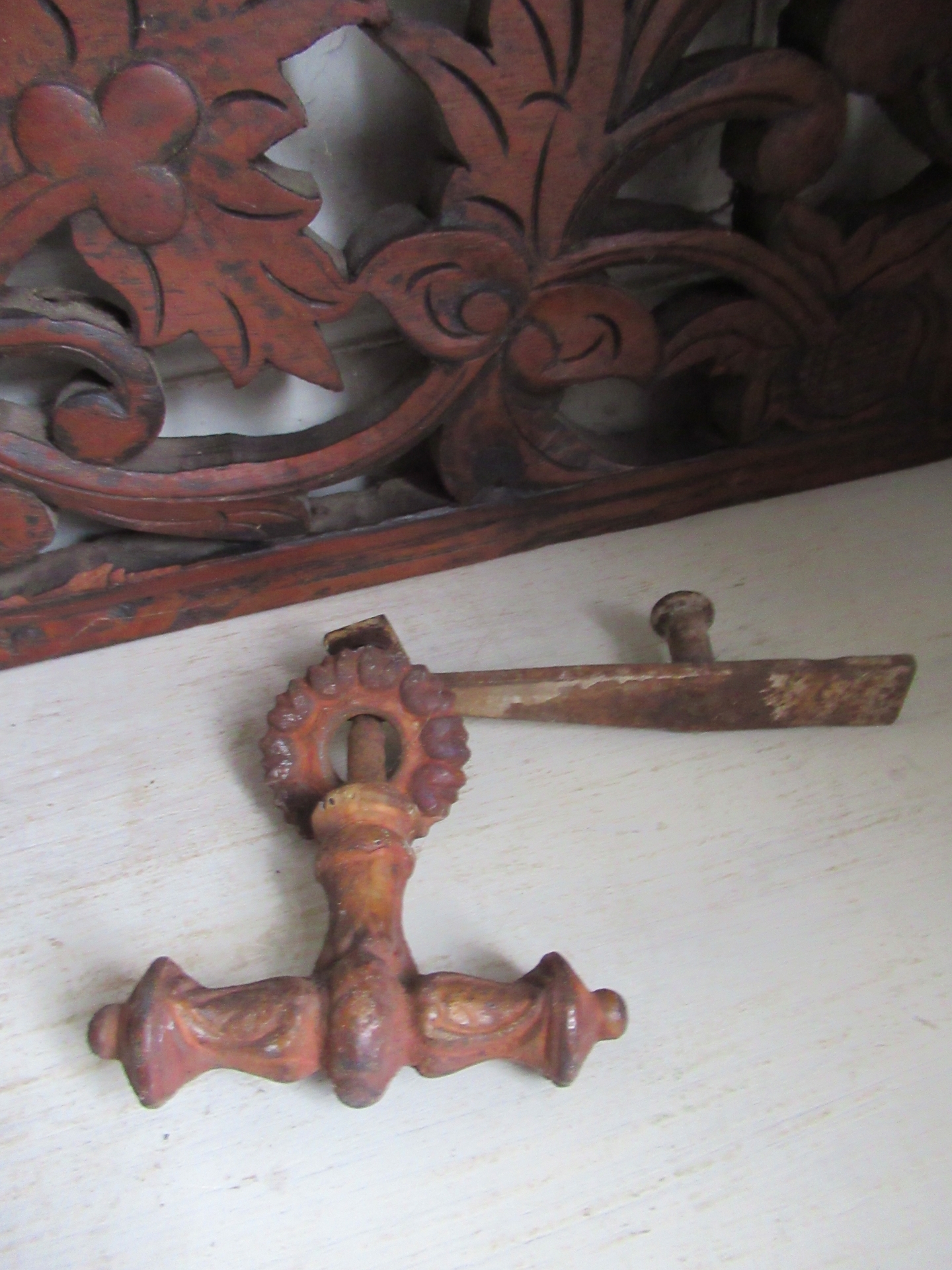 antieke Franse deurklink - Afbeelding 2