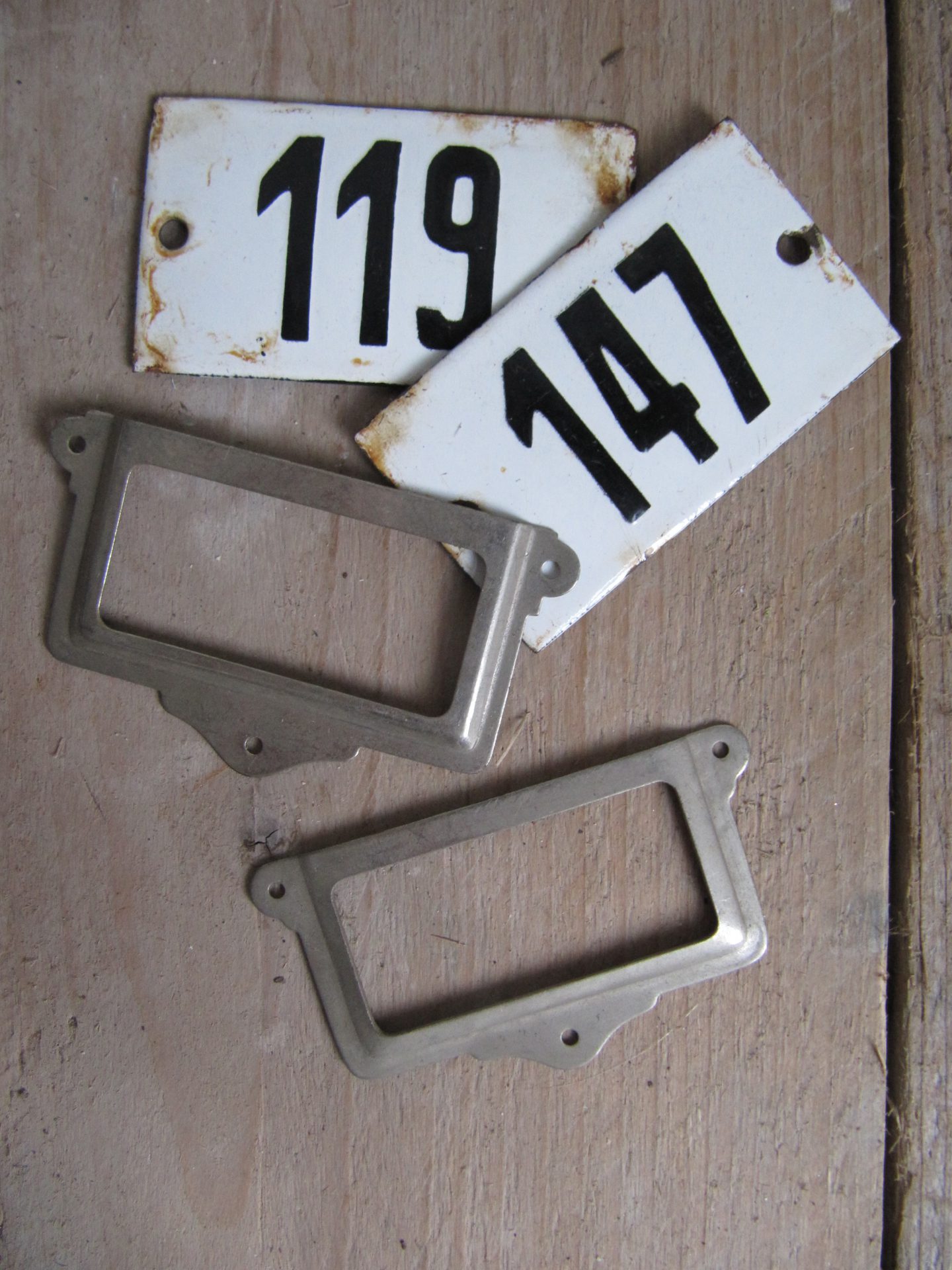 mooie oude etikethouder - Afbeelding 2