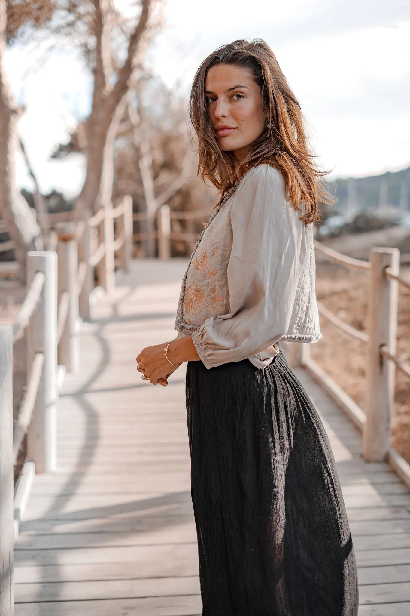 ibzmode Gilet Luciana Romance Light Taupe - Afbeelding 9