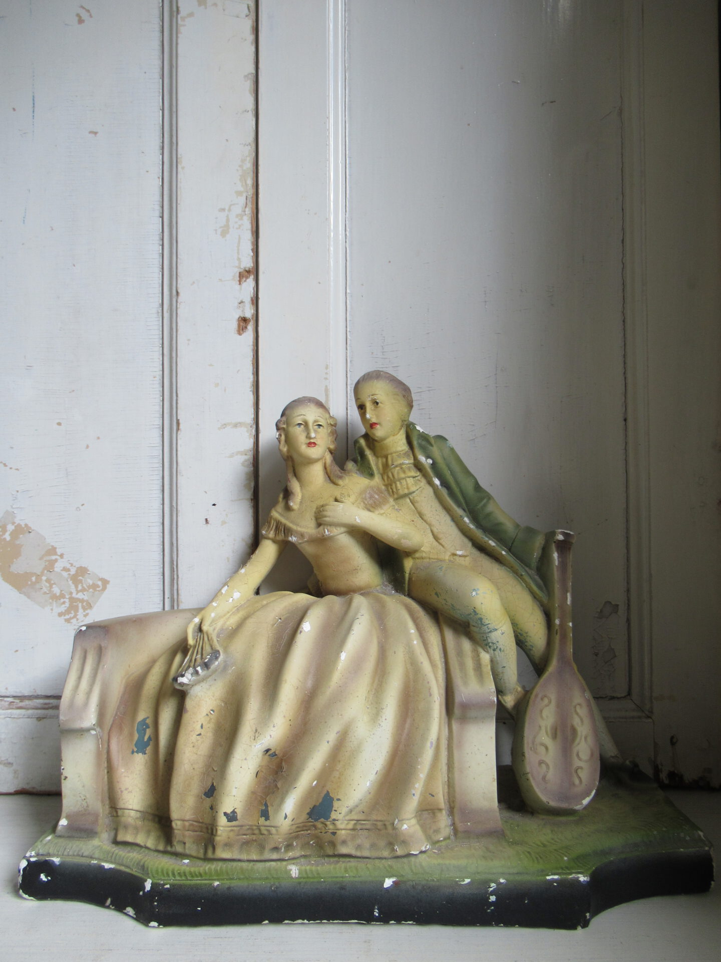 groot oud beeld, gips - Afbeelding 2