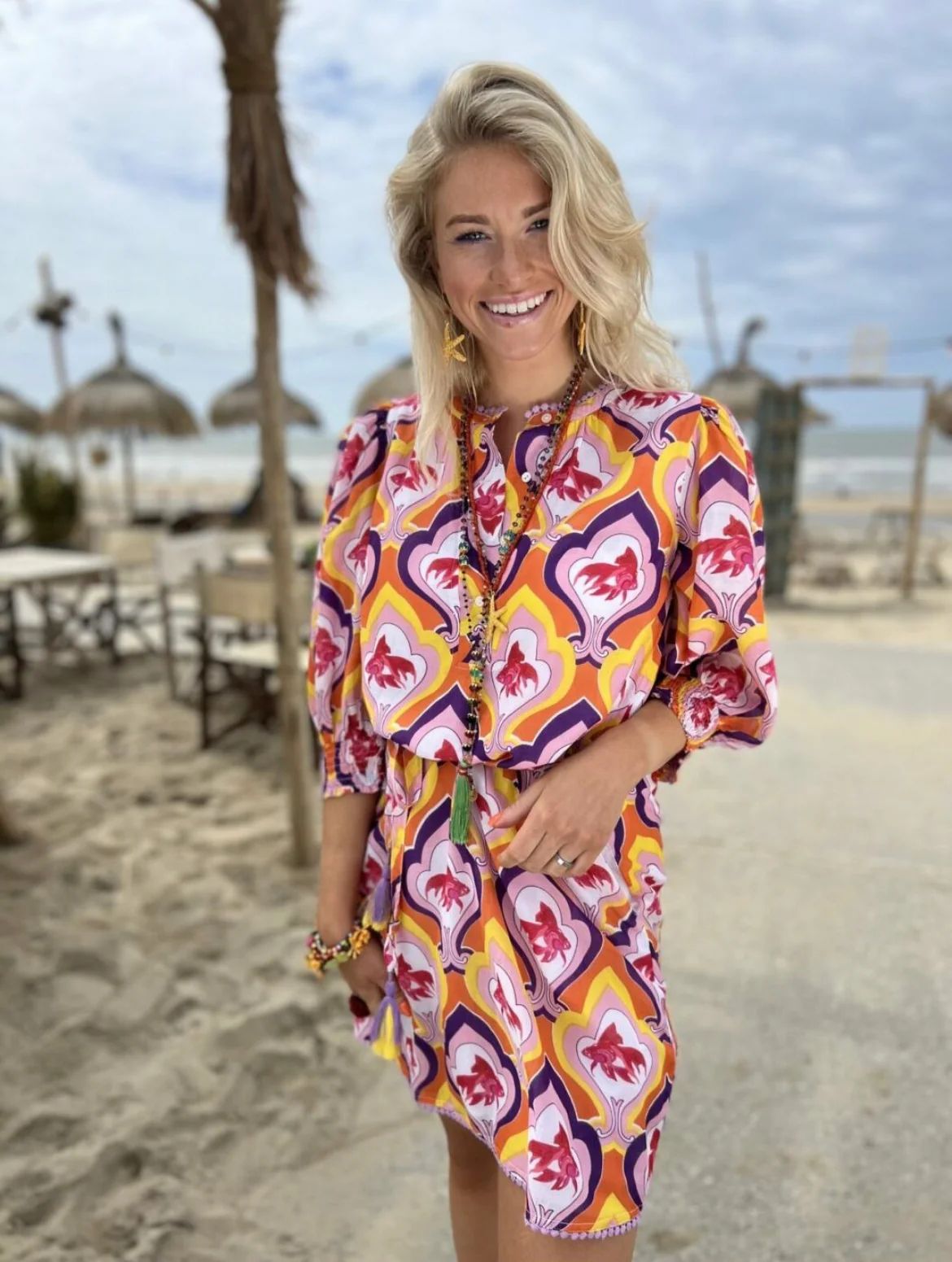 Place du Soleil Retro Fish Dress - Afbeelding 4