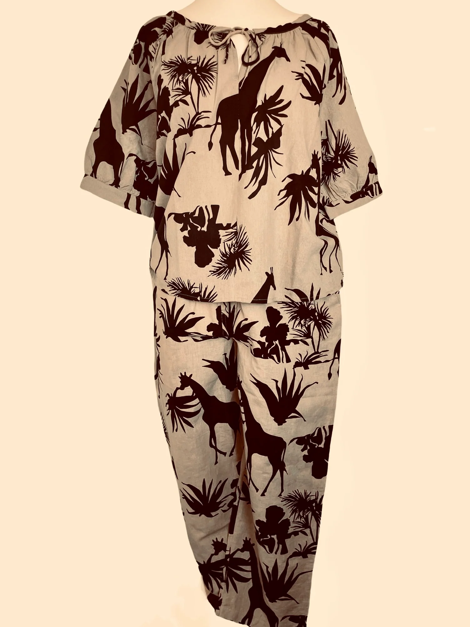 Linnen Top Jungle Sand - Afbeelding 4