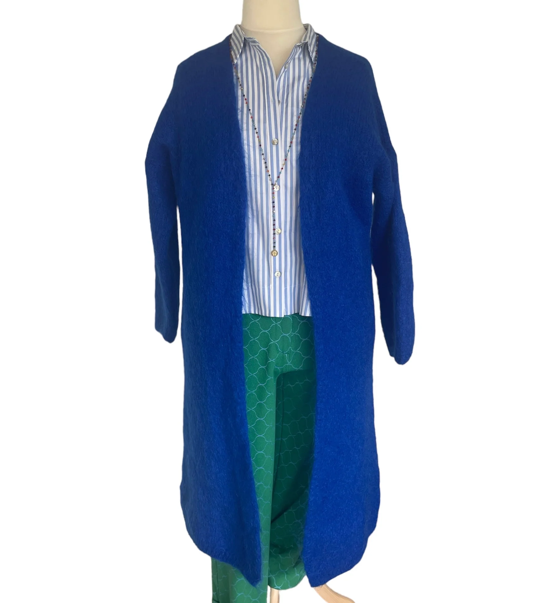 Beauregard Lang Vest Mohair Koningsblauw - Afbeelding 3