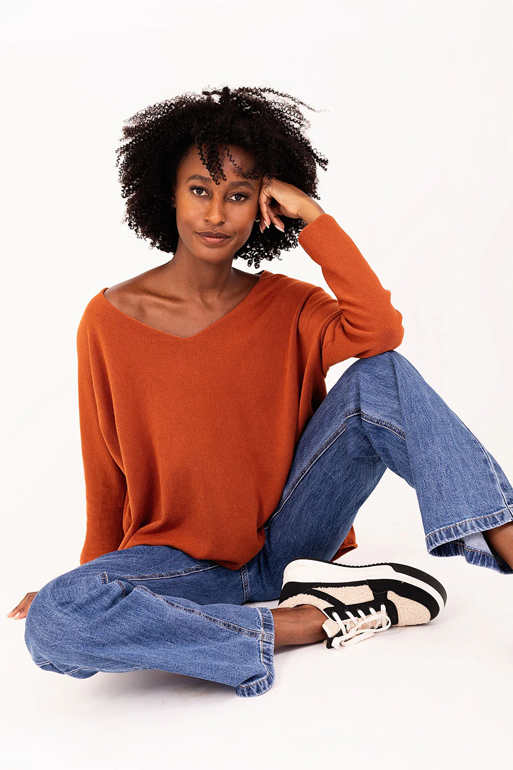 Trui V-hals Camel - Afbeelding 5