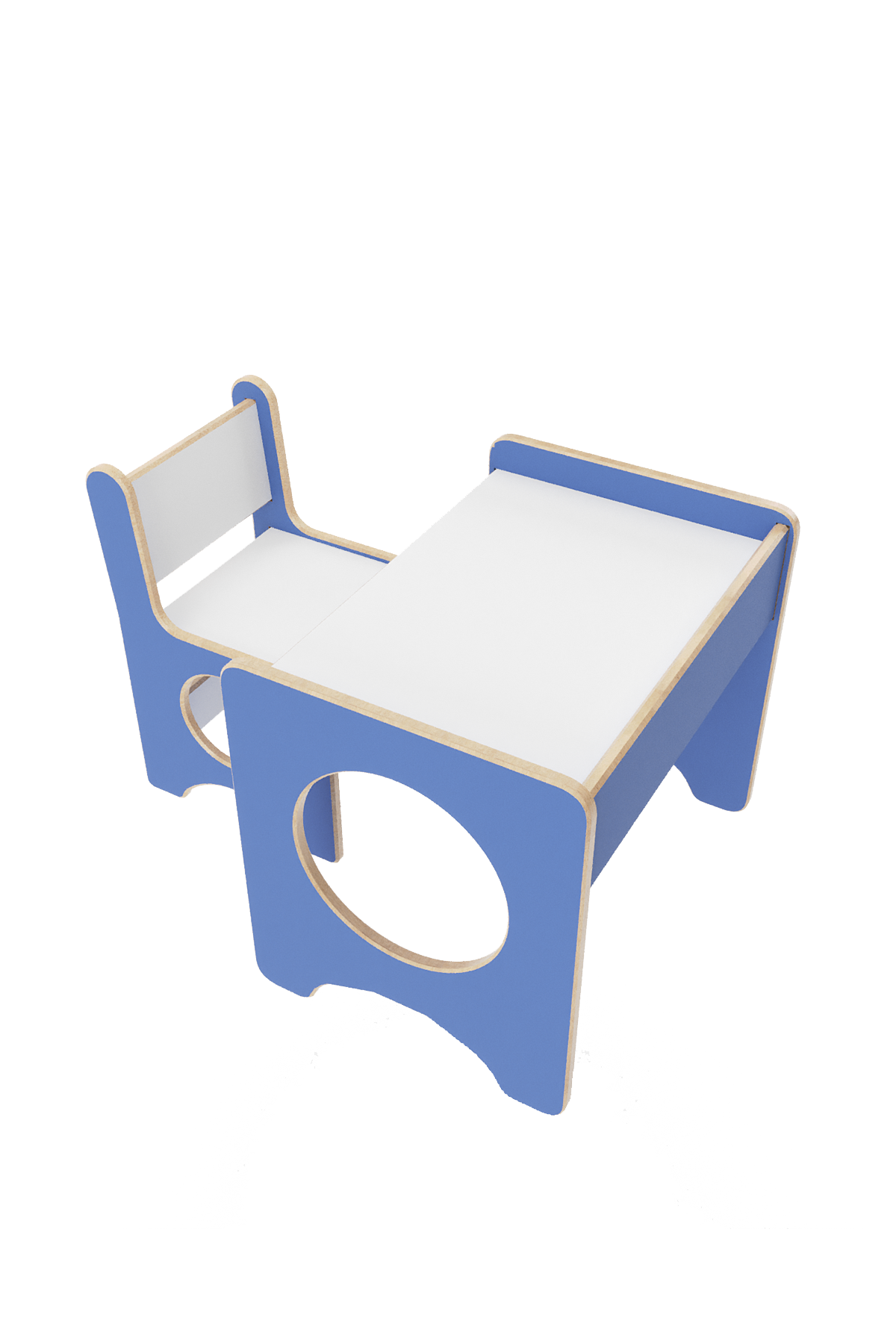 Montessori Kindertafel en Stoeltje Blauw - Afbeelding 5
