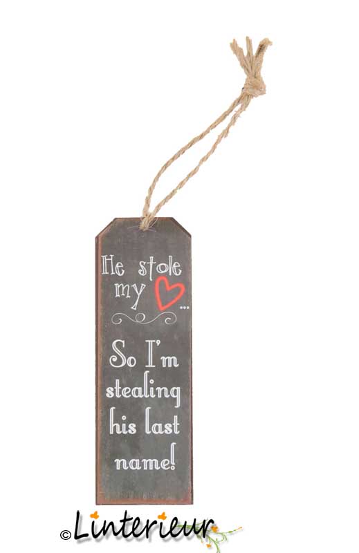 Metaalbordje he stole - Afbeelding 2