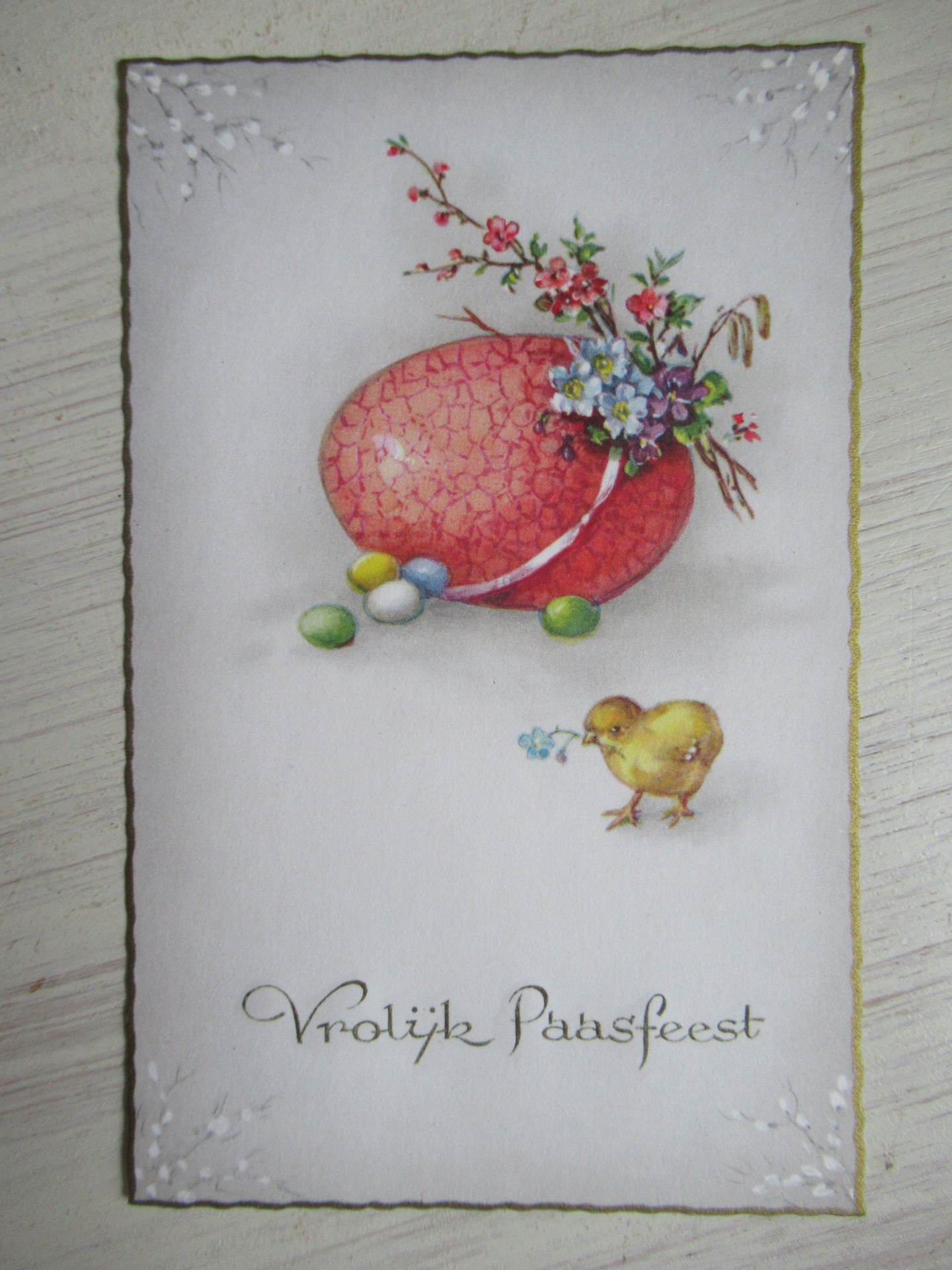 oude onbeschreven Belgische paaskaart - Afbeelding 3