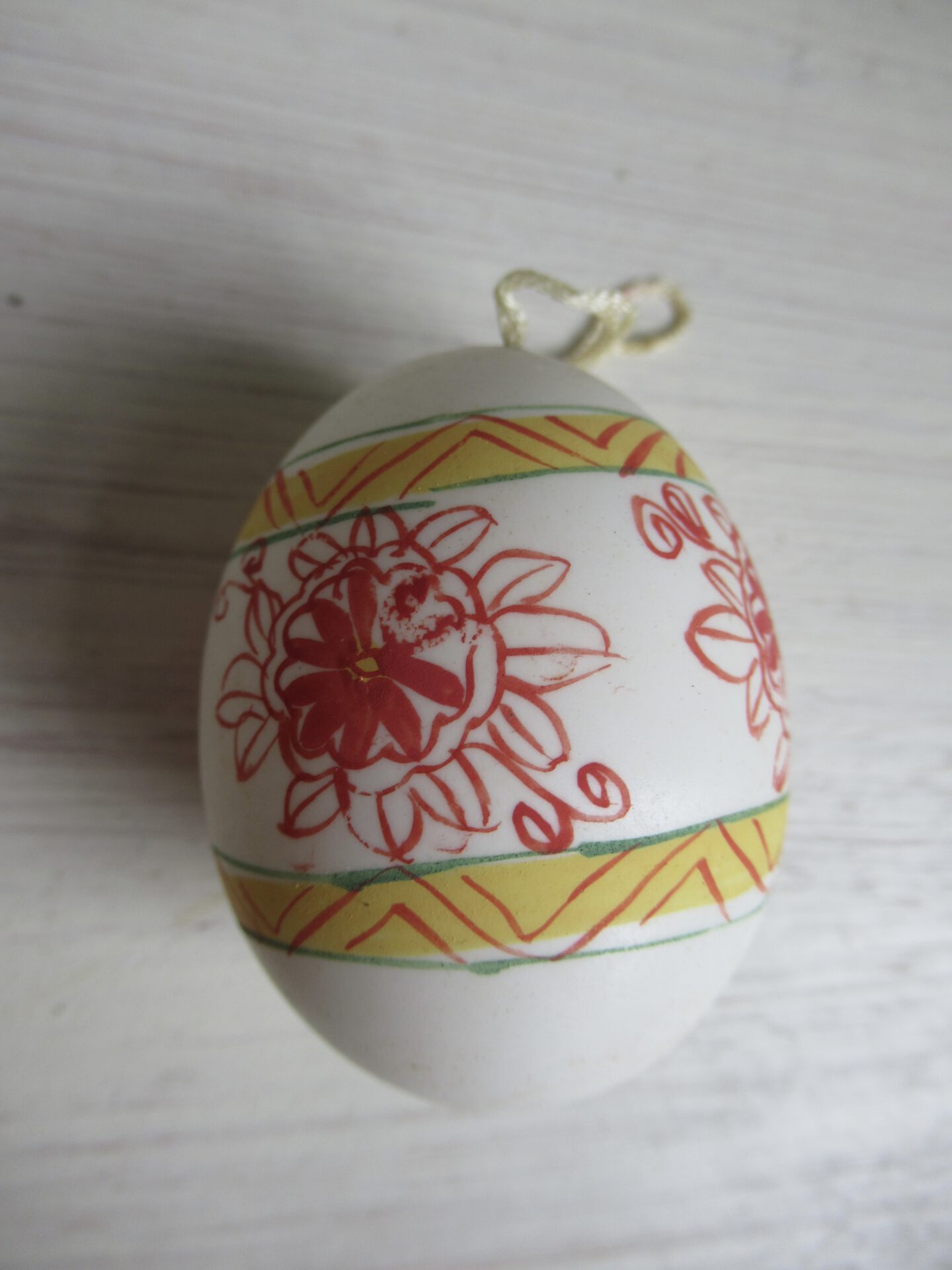 oud handbeschilderd paasei - Afbeelding 3