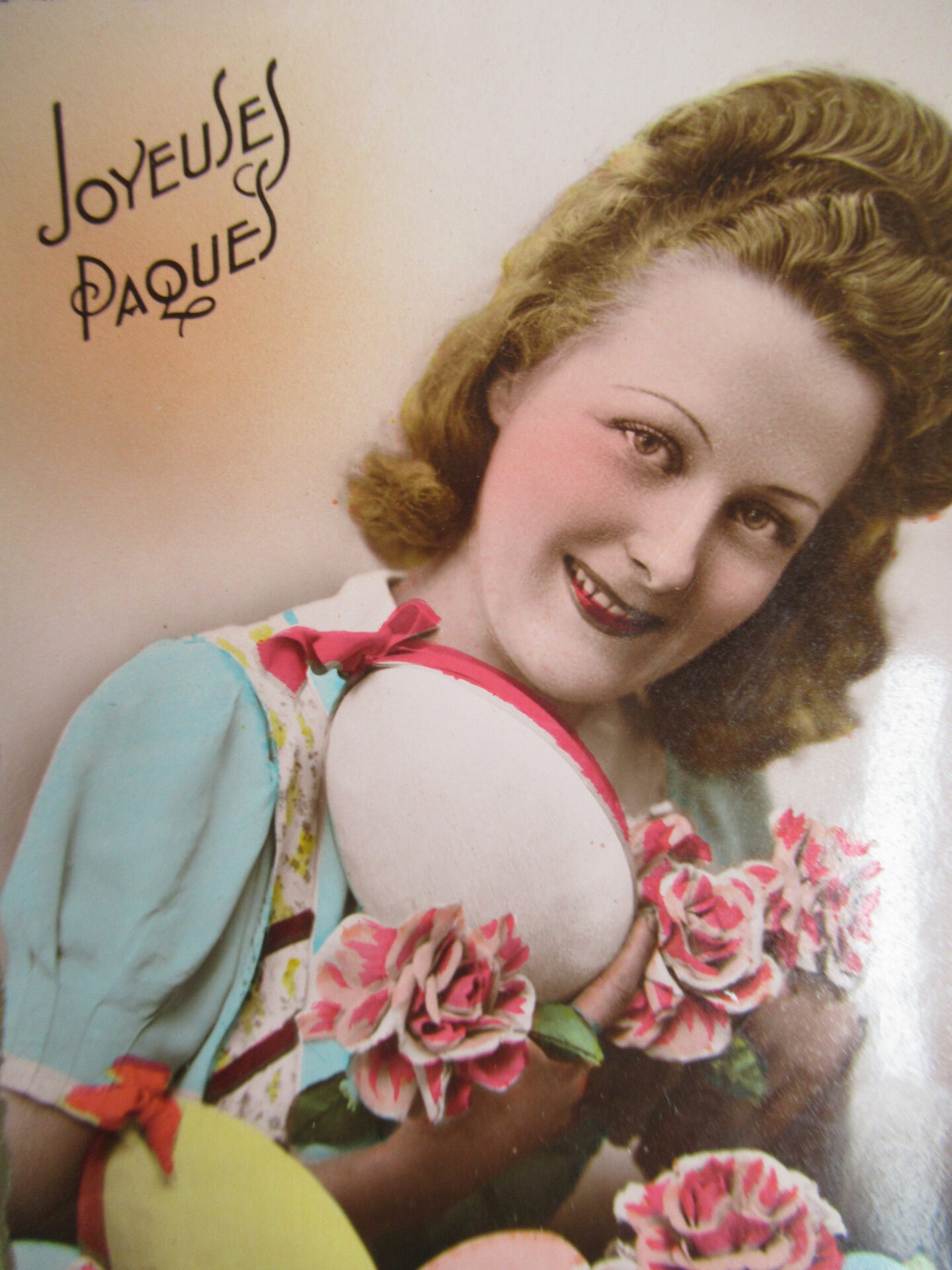 oude onbeschreven Franse paaskaart - Afbeelding 4