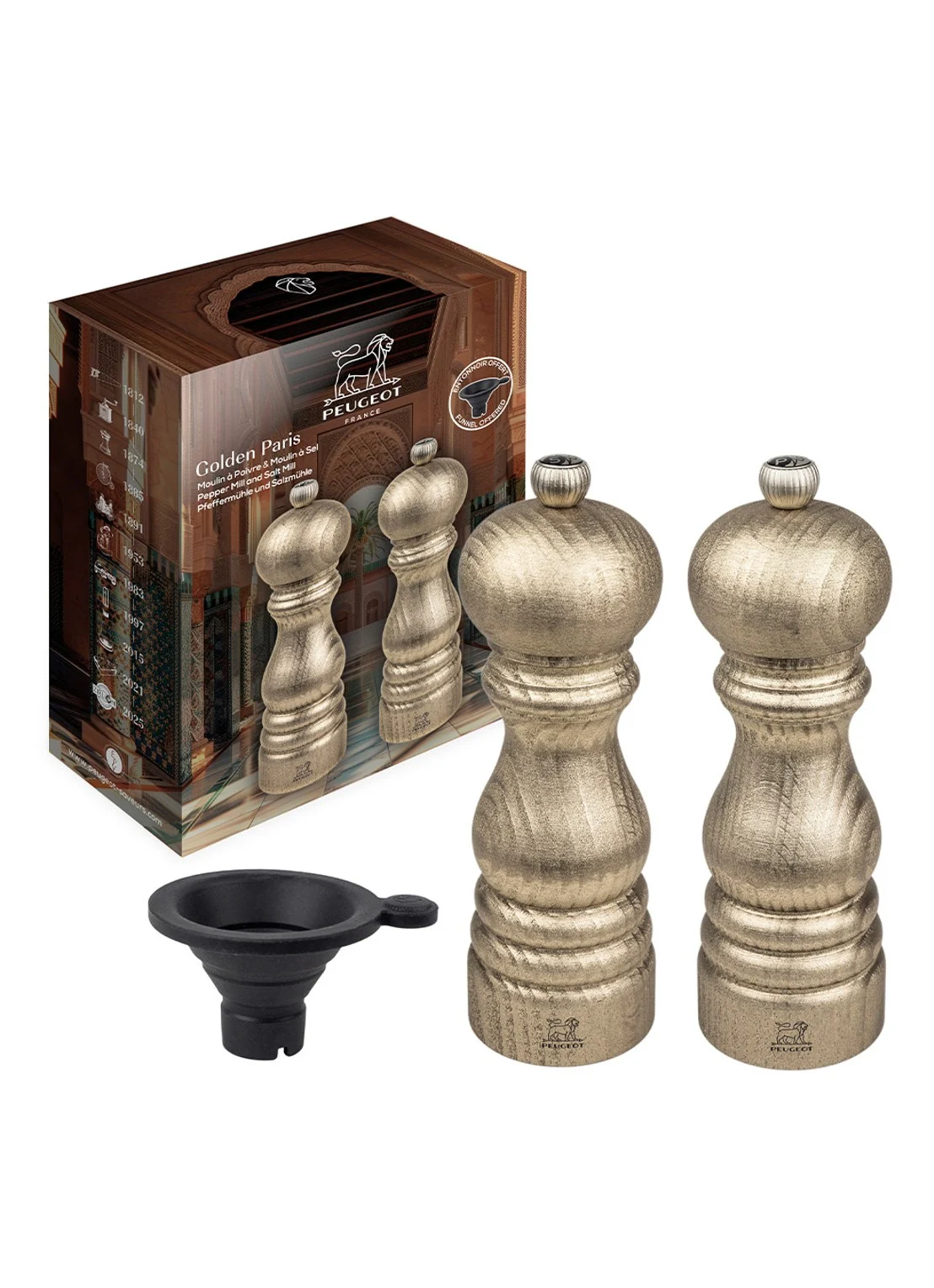 Peugeot peper- en zoutmolenset 18cm “Golden Paris” - Afbeelding 2