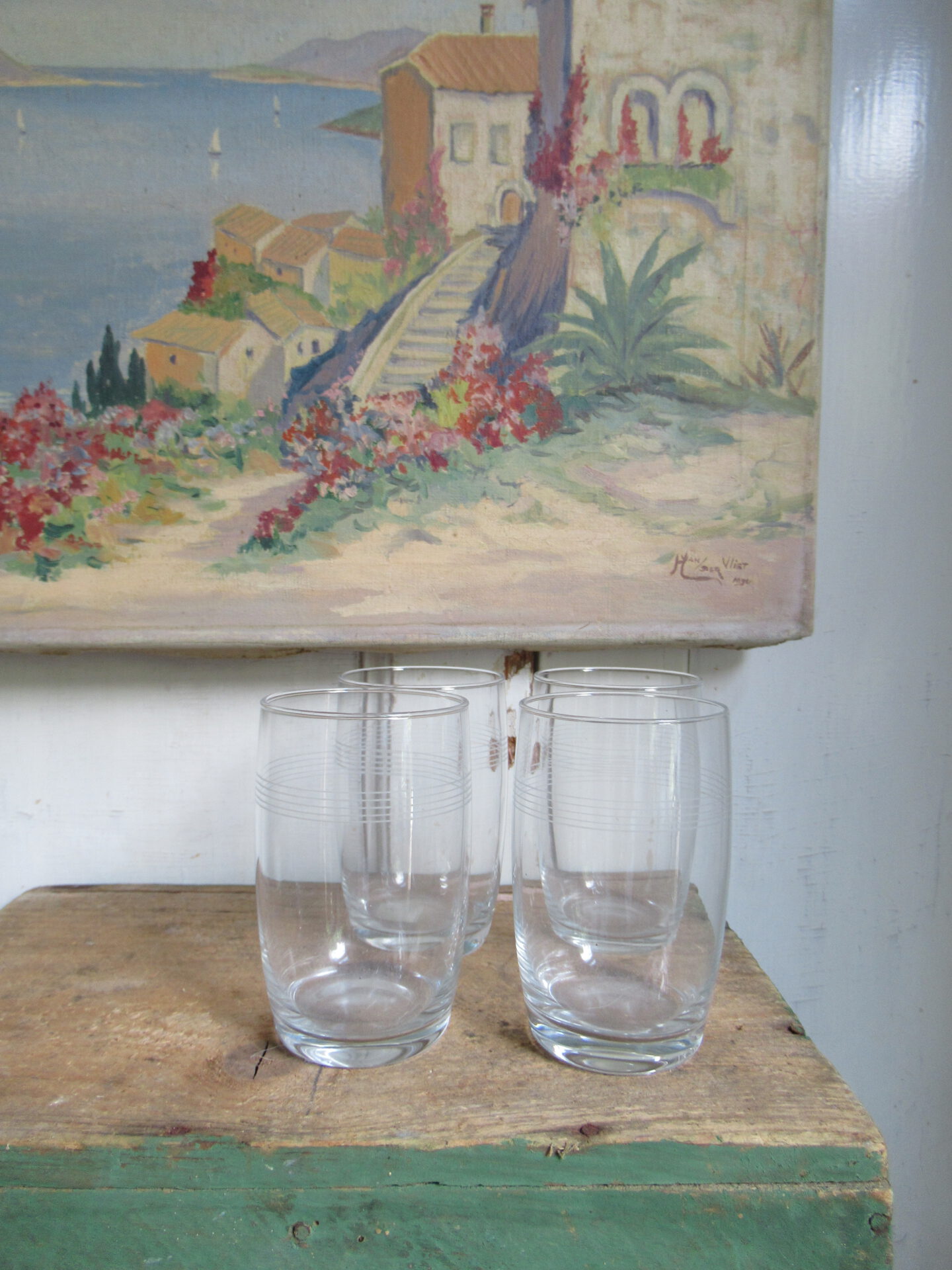 4 mooie oude sapglazen - Afbeelding 2