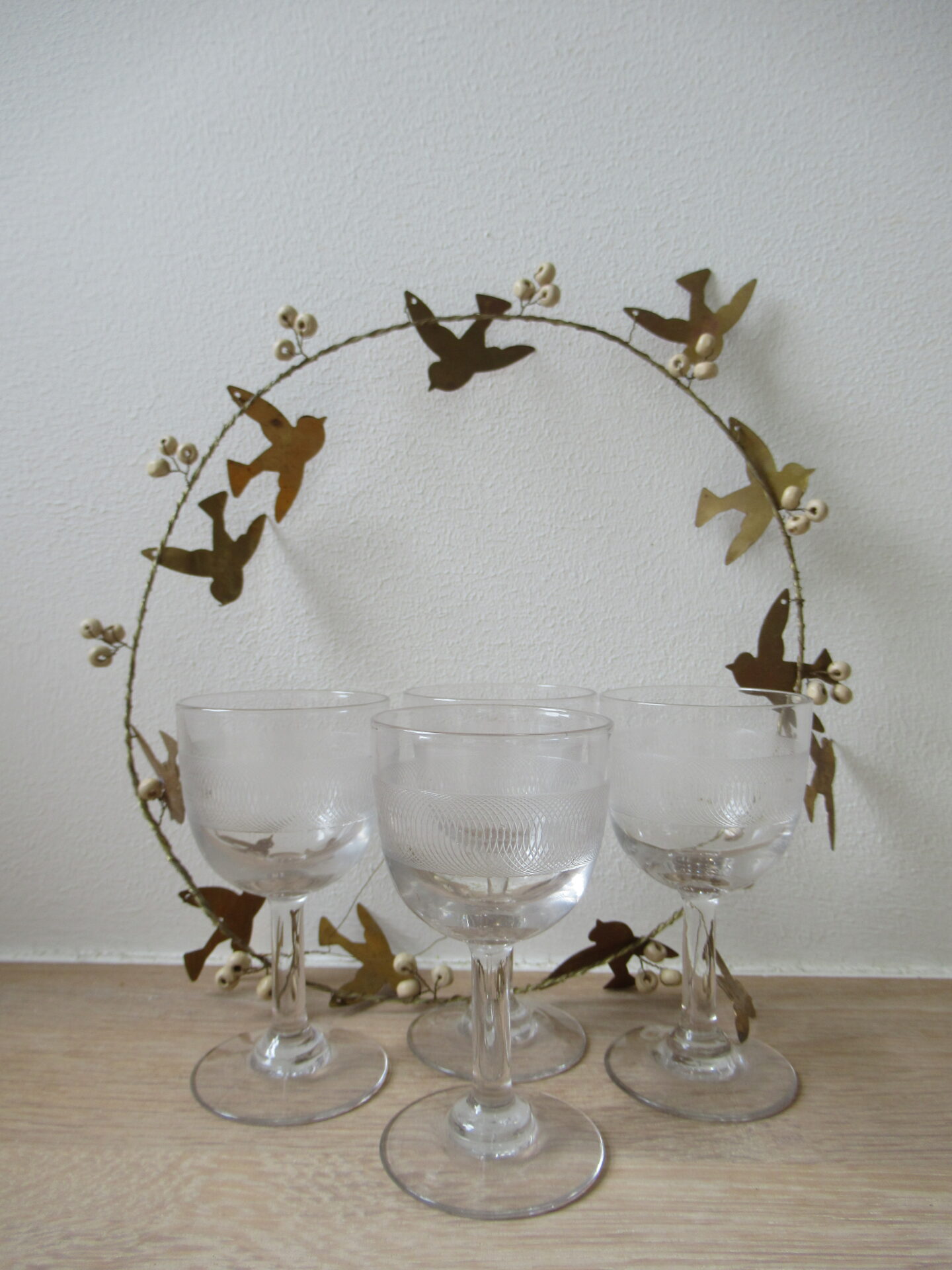 4 oude (borrel-) glaasjes - Afbeelding 2