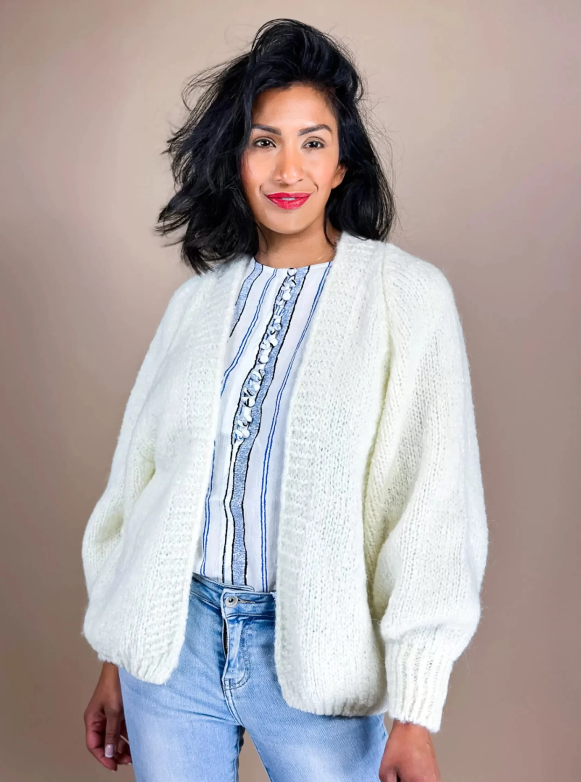 Vest Luxe Raha Ecru - Afbeelding 3