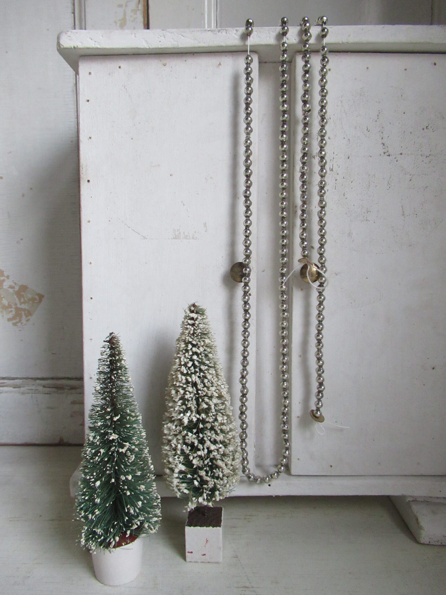 * oude glazen kerstslinger - Afbeelding 2